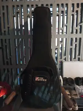 Semi Hardcase Vortex Premium Akustik Gitar Hitam Tebal Sangat Kaku Jos