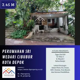 DIJUAL RUMAH DI PERUMAHAN SRI WEDARI CIBUBUR KOTA DEPOK - VIA LELANG