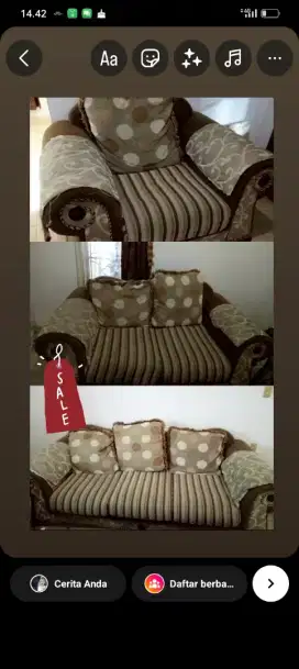 DIJUAL SOFA 321 + Meja Jati Ketapang