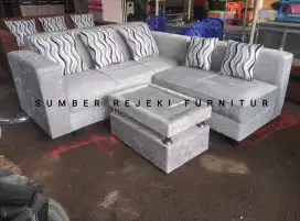 Sofa l putus minimalis