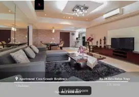 Disewakan Apartemen Casa Grande Residence 3BR Full Furnish PrivateLift