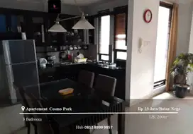 Disewakan Apartement Cosmo Park 3BR Full Furnished