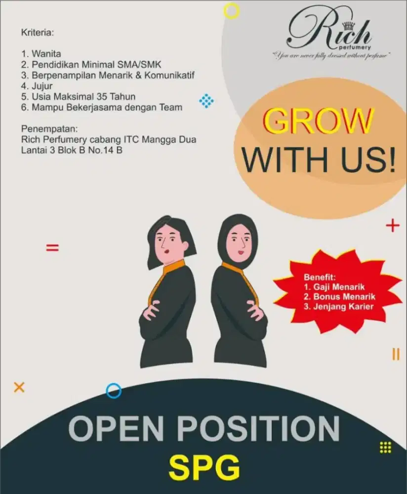 Loker SPG Rich Perfumery ITC Mangga Dua