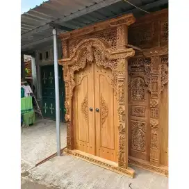 Pintu Gapura Jati Ukir Jepara, Gapura 170x265 Cm