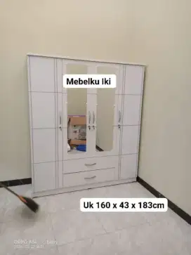 Lemari pakaian 4pintu jumbo mewah murah bisa kirim COD