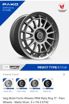 Portis ( pako ) 17 x 8in hole 5 pcd 100 / 114,3