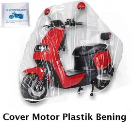 Cover Sarung Pelindung Sepeda Motor Matic Plastik PE Bening Transparan