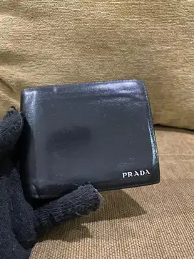 Dompet kulit prada bifold original harga net murah