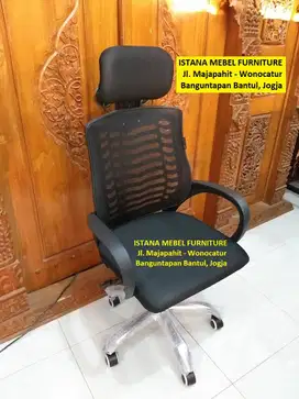 Kursi Putar Kerja Komputer Kantor Belajar Sandaran Jaring Hidrolik #SM