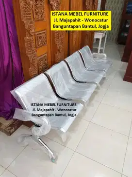 Kursi Tunggu Tamu Bandara Kantor Pasien Panjang Sandaran Besi Importa