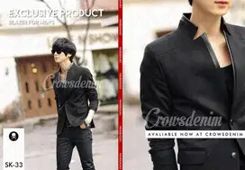 Blazer Black Casual Korean Style – SK 33