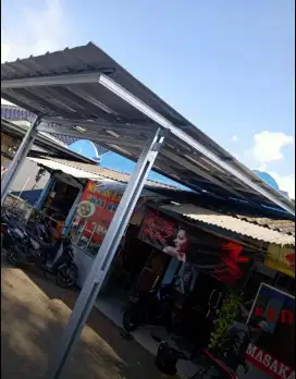 Kanopi atap spandek polos