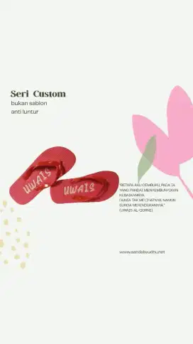 Sandal jepit custom nama warna ukuran langsung produsen