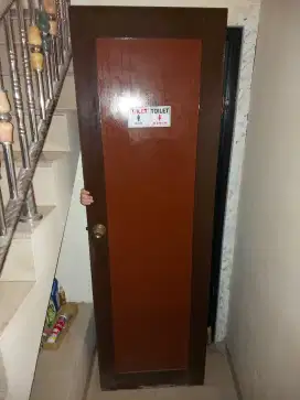 Dijual pintu solid kamar mandi bahan kayu kamper singkil