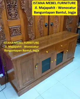 Lemari Buffet Biffet Bifet Bufet Meja Rak Aquarium Akuarium Kayu Jati