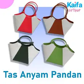 Souvenir Tas Anyaman Pandan Aneka Warna