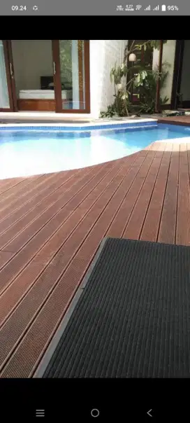 Lantai outdoor Decking kayu solid