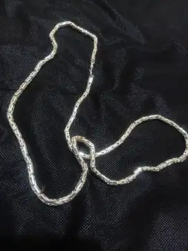 kalung antik perak model borneo