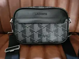 Tas Lacoste Sling Bag Blend Monogram Black