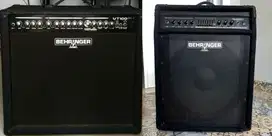 2 Amply Bass Behringer BLX 3000 &  Guitar Electric Vt. 100 Fx