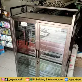 LEMARI ATAU RAK SEPATU TERTUTUP ALUMINIUM ACP