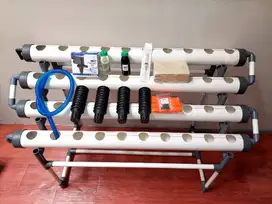 PAKET LENGKAP - HYDROPONIC + POMPA LISTRIK BENTUK MENURUN 40 LOBANG