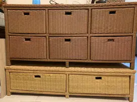 LEBARAN SALE!! Drawer Rattan Multifungsi