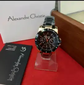 Jam tangan wanita Alexandre Christie original ac 6141 black