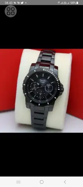 Jam tangan Wanita Alexandre Christie original ac 6141 black