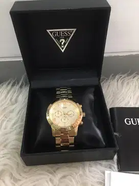 Guess Gold Watch ori mulus banget lengkap diameter 4.5