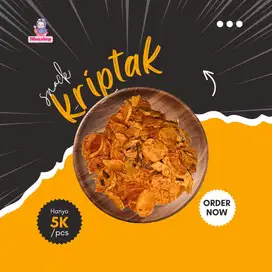 Kriptak / Kripik Otak Otak Pedes Daun Jeruk / Keripik Cemilan Snack