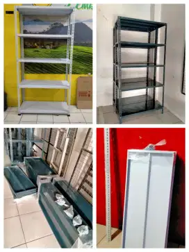 Rak besi siku lubang  Tebal 
5 & 4 susun 100x40x200cm
Bayar ditempat