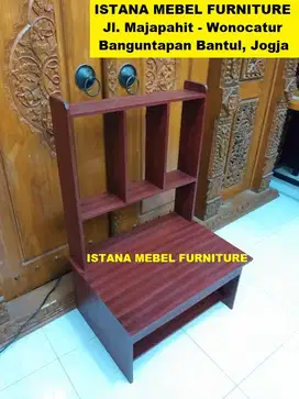 Meja Rak Buku Belajar Tulis Laptop Komputer Pendek Lesehan Kayu (ben)