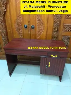 Meja Kerja Kantor 1/2 Biro Belajar Tulis Komputer Kasir Kost Kayu #BS