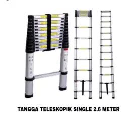 2,6M tangga lipat teleskopik aluminium