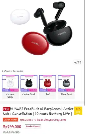 Tws huawei freebuds 4i fullset BU kali