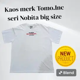 Kaos Pria big size merk Tomo Inc seri Nobita