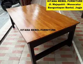 Meja Cafe Warung Rumah Makan Panjang Lesehan Pendek Kayu Mahoni (ben)