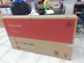 Led Tv POLYTRON Androit  Google TV 55 Inch Barang Baru Garansi Resmi .