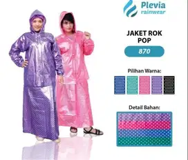 Jas Hujan Rok Plevia 870 Hitam