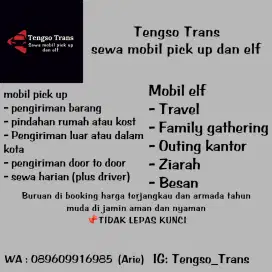 Sewa mobil pick up dan elf murah Jabodetabek