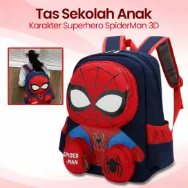 Zihui tas ransel anak sekolah backpack karakter superman spiderman 3D