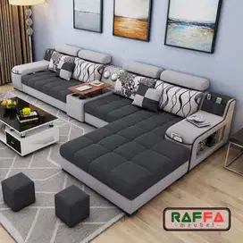 SOFA L RUANG TAMU - SOFA SET MINIMALIS - SOFA EMPUK - KURSI SOFA