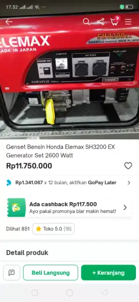 Genset HONDA import JEPANG 100% ASLI