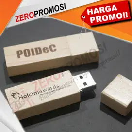 Souvenir Usb Flashdisk Promosi Wood Persegi FDWD01