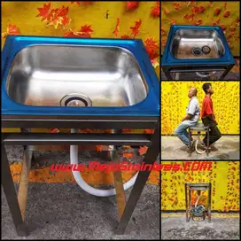 wastafel stainless portable untuk cuci tangan atau cuci piring