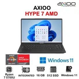 LAPTOP AXIOO HYPE 7 AMD | Ryzen 7 5700U 16GB 512GB Windows 11 Pro