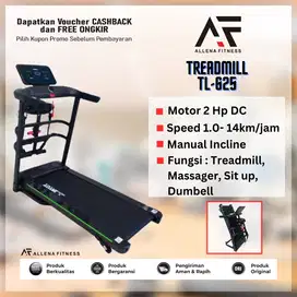 Distributor Alat Fitness Murah Treadmill Elektrik TL 625 Motor 2hp 4 F