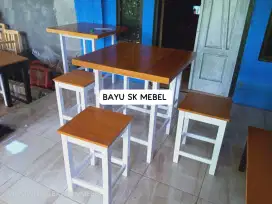 Set meja kursi cafe kedai warmindo warung Padang dll