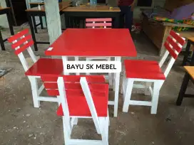 Set meja kursi cafe kedai warmindo